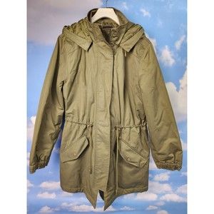 Banana Republic Womens Green Parka Jacket Coat Size Medium